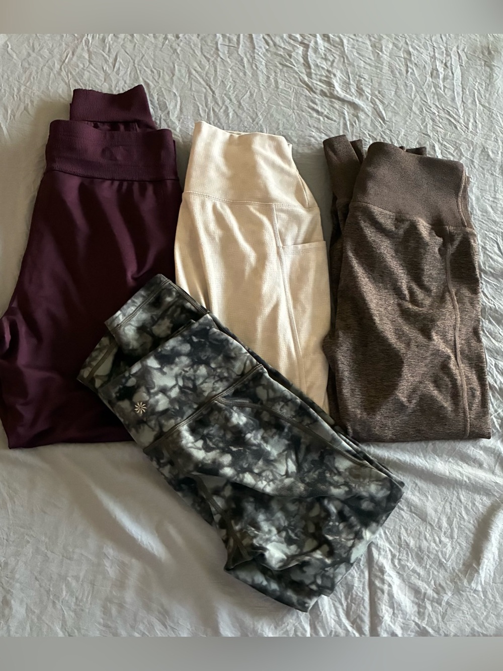 Athleta, Heat, RBX Leggings Pack - Gray, Brown, Burgundy, Light Gray